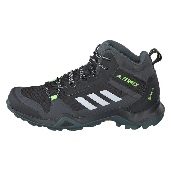 Terrex Ax3 Mid Gtx Core Black/ftwr White/acid Yel, Male, Buty, Sneakersy, buty sportowe, Szary/Czarny, EU 41 1/3