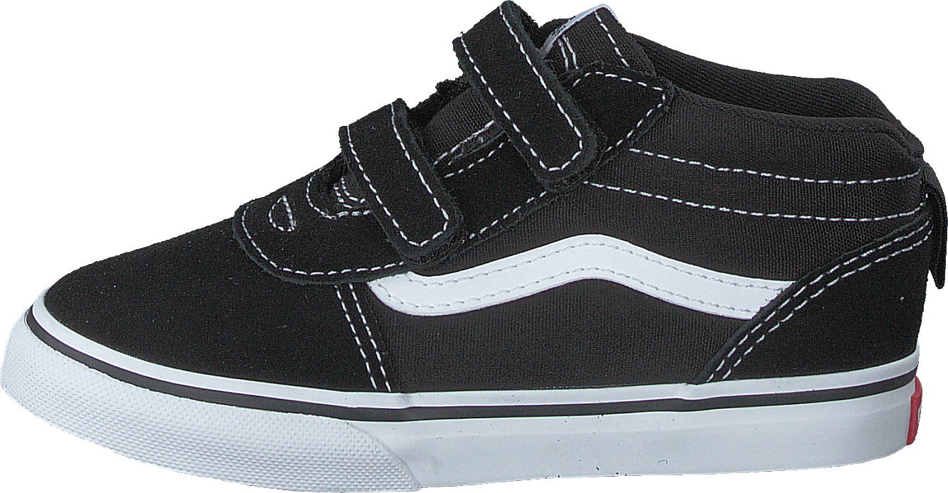 Td Ward Mid V (suede/canvas)black/white, Unisex, Shoes, Trainers, high-top sneakers, Black, UK K 3,5