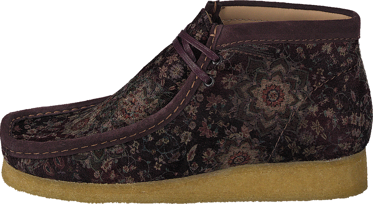 Wallabee Boot Burgundy Velvet, Male, Chaussures, Bottes, Bottes, Marron, EU 41