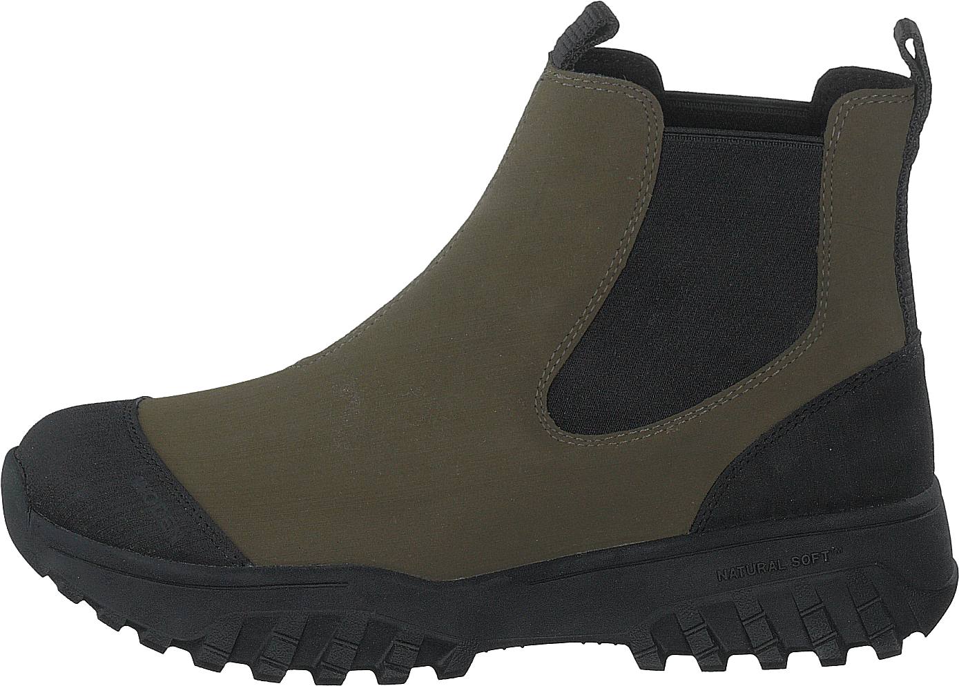 Magda Rubber Track Boot Dark Olive/black