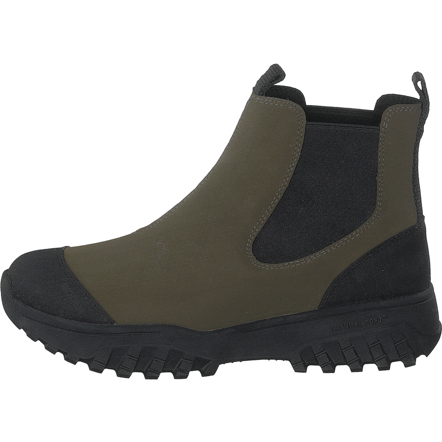Magda Rubber Track Boot Dark Olive/black