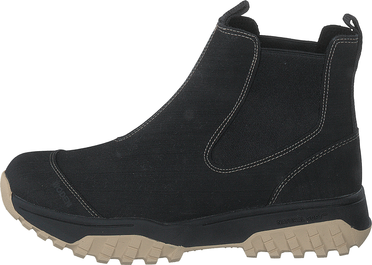 Magda Rubber Track Boot Black Contrast, Female, Schoenen, Laarzen, chelsea boots, Zwart, EU 38