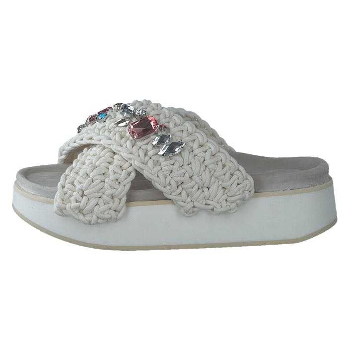 Woven Stones Platform White, Female, Skor, Sandaler och Tofflor, sandaler, Grå, EU 40