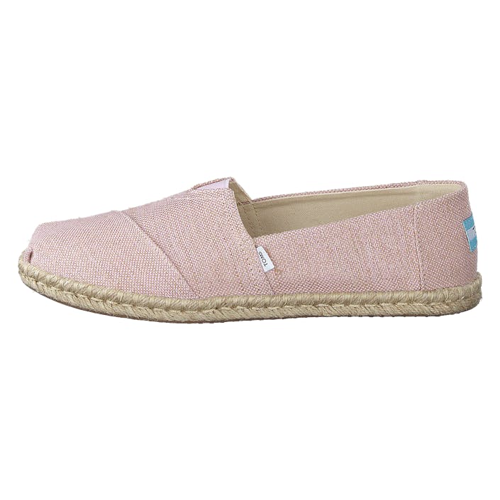Metallic Woven Rope Chalky Pink, Female, Shoes, Flats, slip-on, Red/Purple/Beige, EU 40