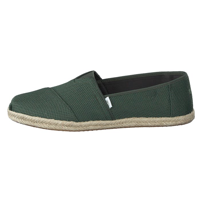 Slubby Woven Rope Sole Thyeme Repreve, Male, Shoes, Flats, slip-on, Green, EU 46