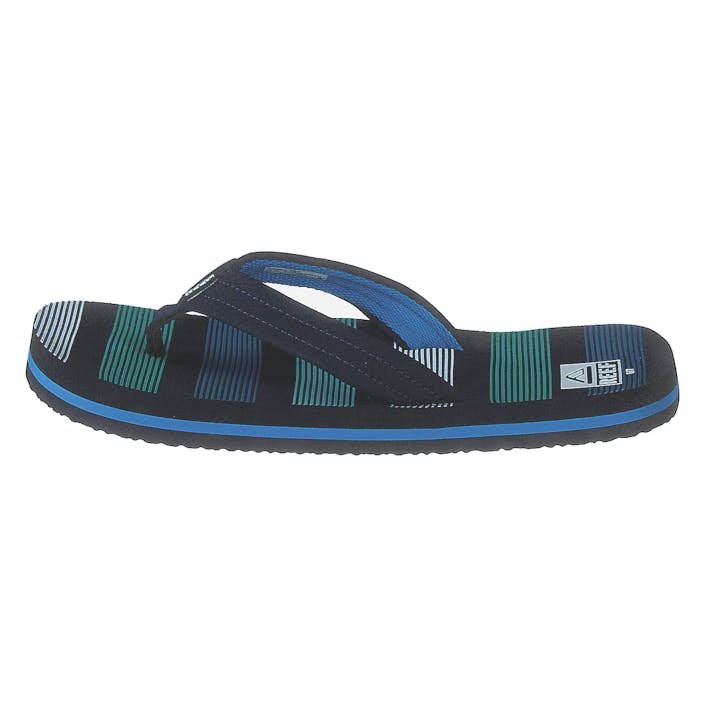 Ci4148 Kids Ahi Deep Sea Stripes, Unisex, Shoes, Sandals and Slippers, Flip flops, Turquoise/Black, EU 31/32
