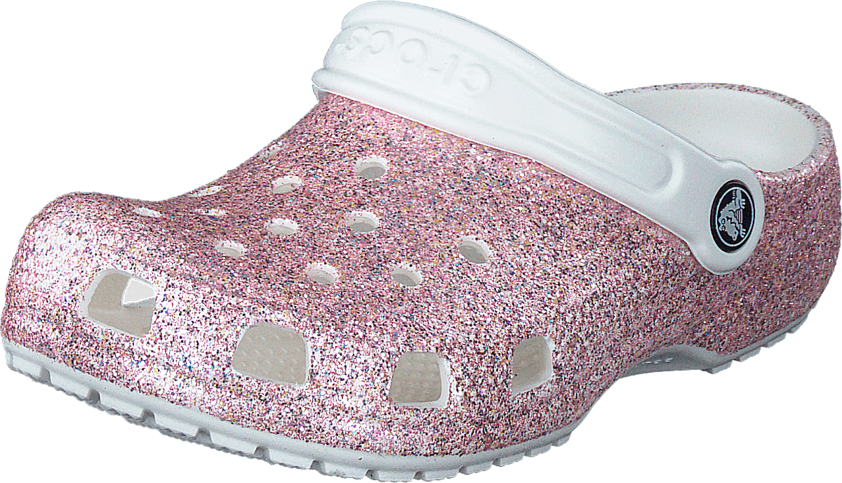 Classic Glitter Clog K White/rainbow