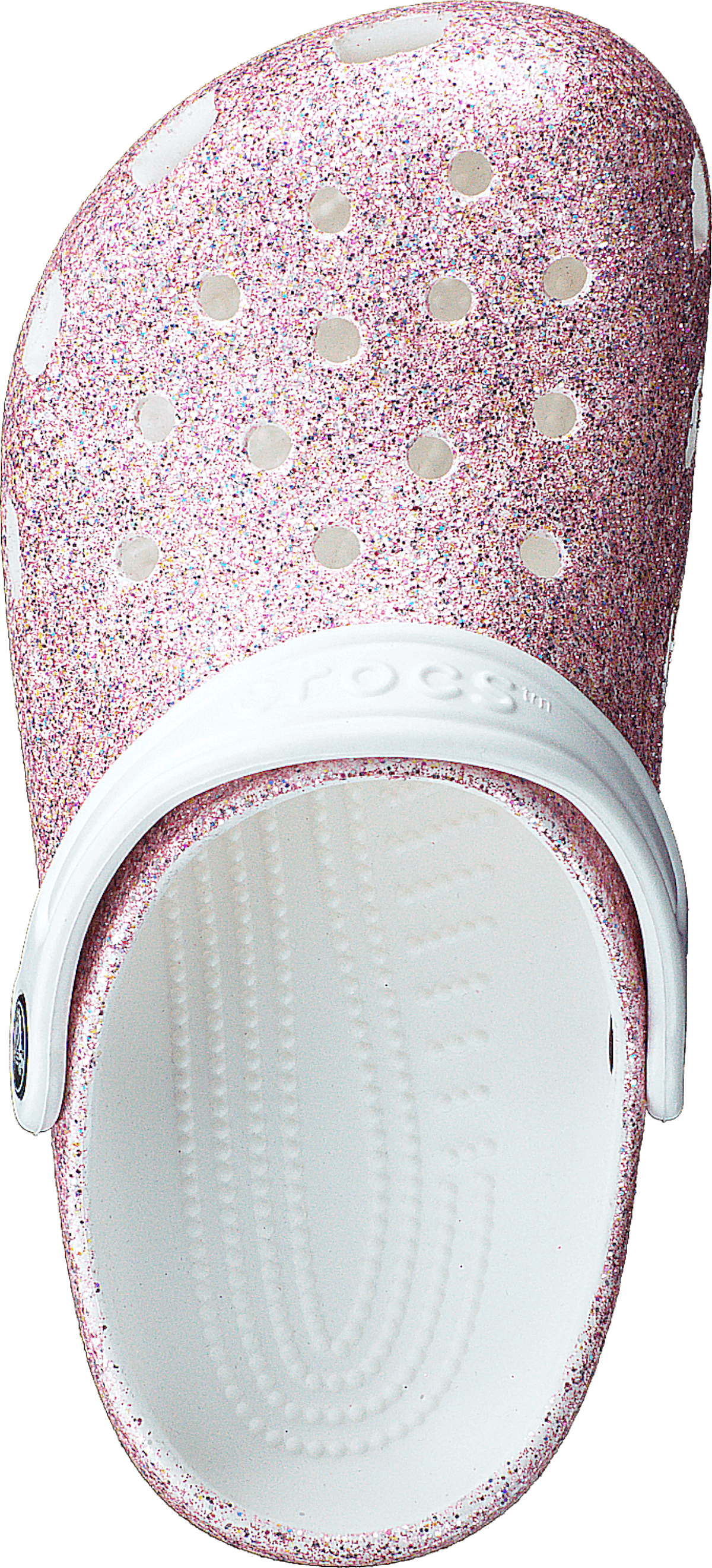 Classic Glitter Clog K White/rainbow