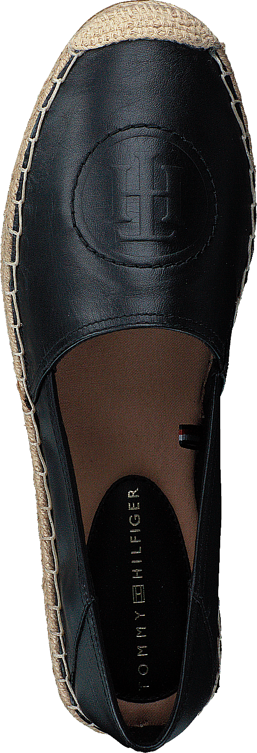 Th Logo Leather Espandrille Black Bds