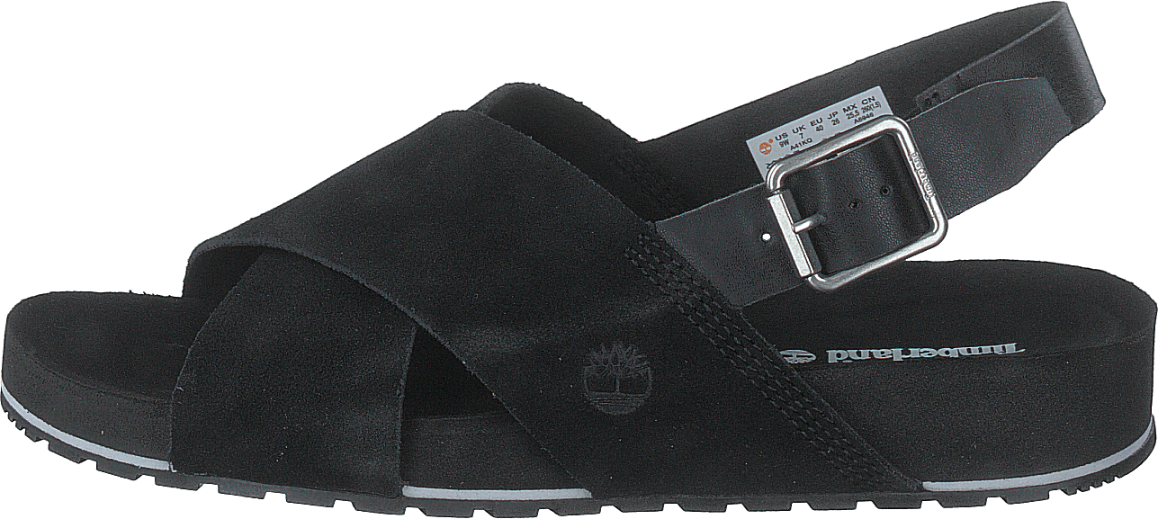 Malibu Waves Basic X Strap Jet Black, Female, Skor, Sandaler och Tofflor, sandaler, Svart, EU 38