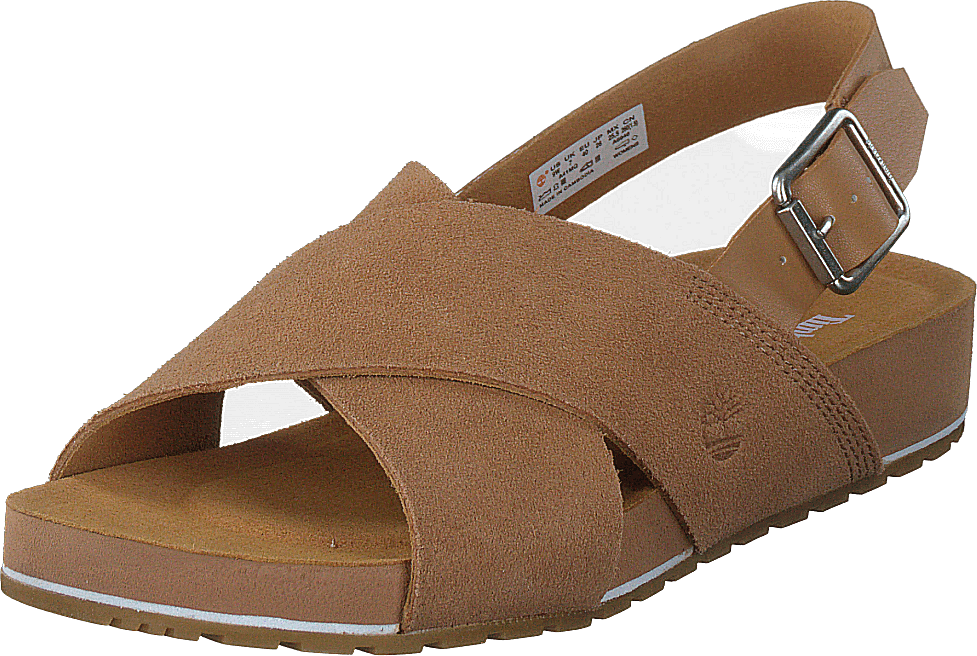 Malibu Waves Basic X Strap Sandal Medium Beige Suede - Bild 3