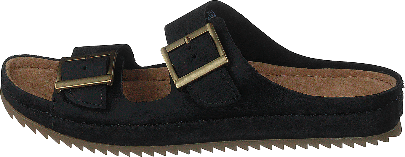 Brookleigh Sun Black Leather, Female, Shoes, Sandals and Slippers, sandals, Brown/Black, UK 6,5