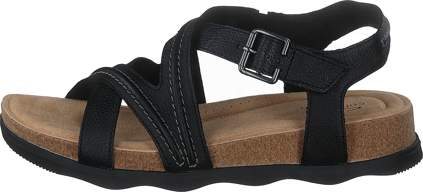 Brynn Ave Black Leather, Female, Shoes, Sandals and Slippers, sandals, Brown/Black, UK 4,5