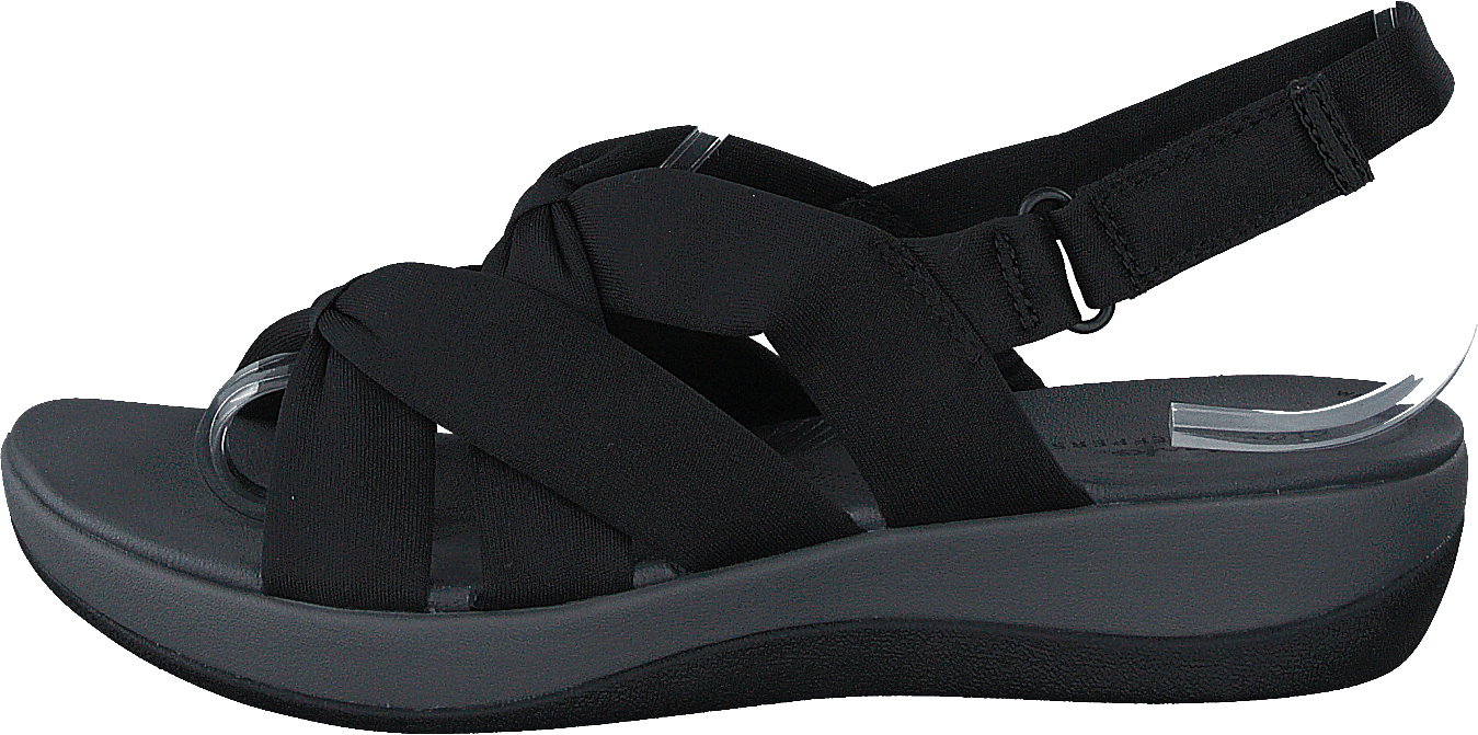 Arla Meg Black Textile, Female, Shoes, Sandals and Slippers, sandals, Black, UK 6,5