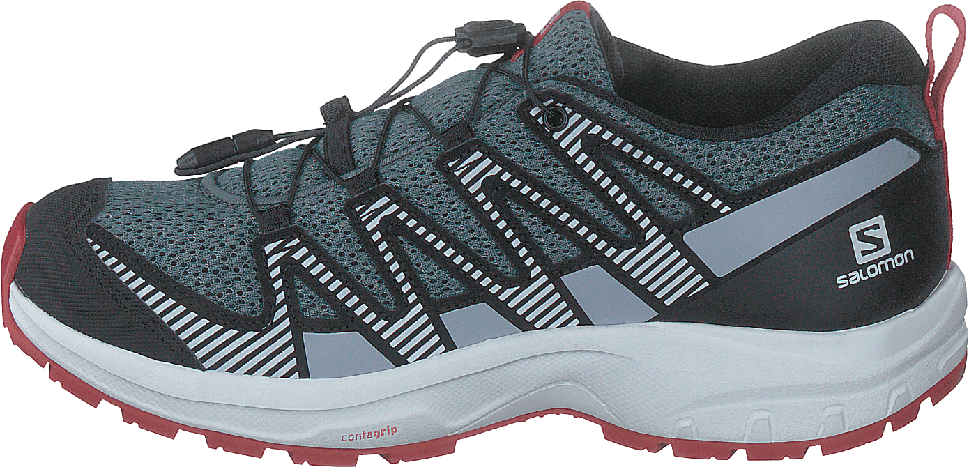 Xa Pro V8 J Stormy Weather/zen Blue/goji B, Unisex, Buty, Sneakersy, buty sportowe, Szary, EU 35