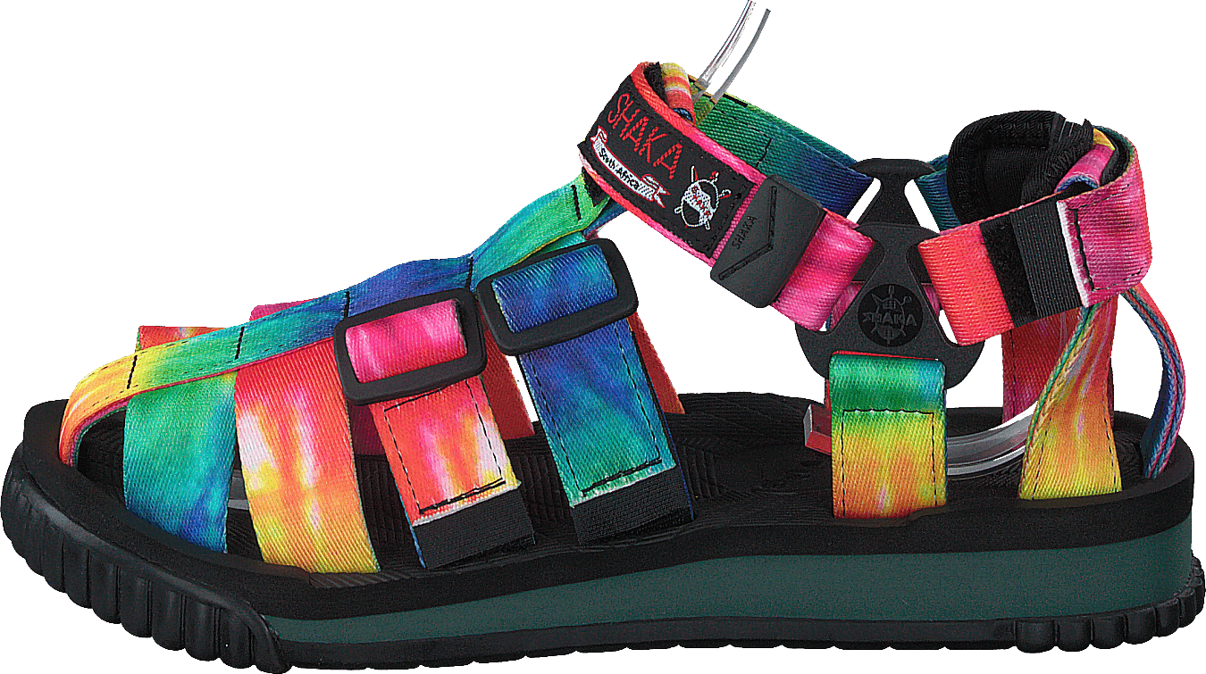 Hiker Rainbow Tie Dye 04p, Unisex, Skor, Sandaler och Tofflor, sandaler, Rosa/Blå, EU 38/39