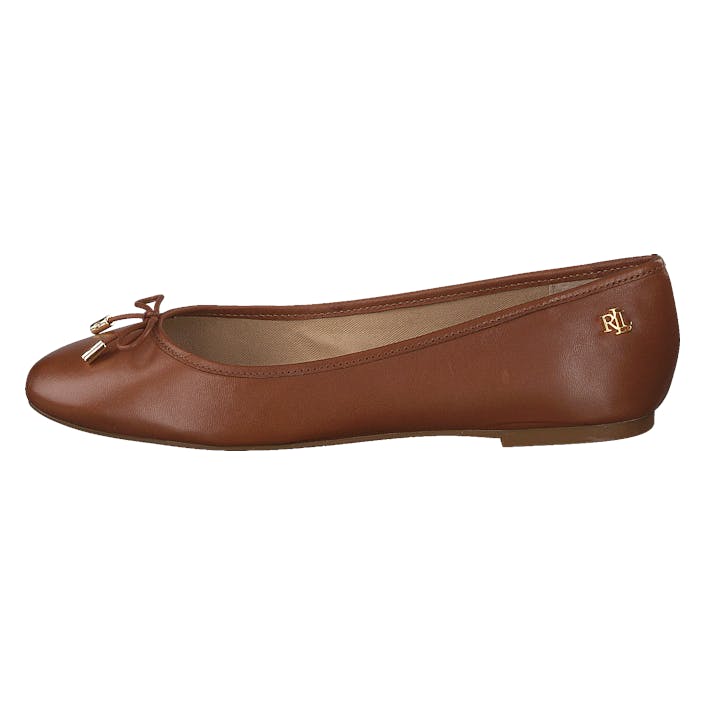 Jayna Leather Flat Deep Saddle Tan, Female, Sapatos, Sapatos baixos, sapatos de bailarina, Castanho, EU 36