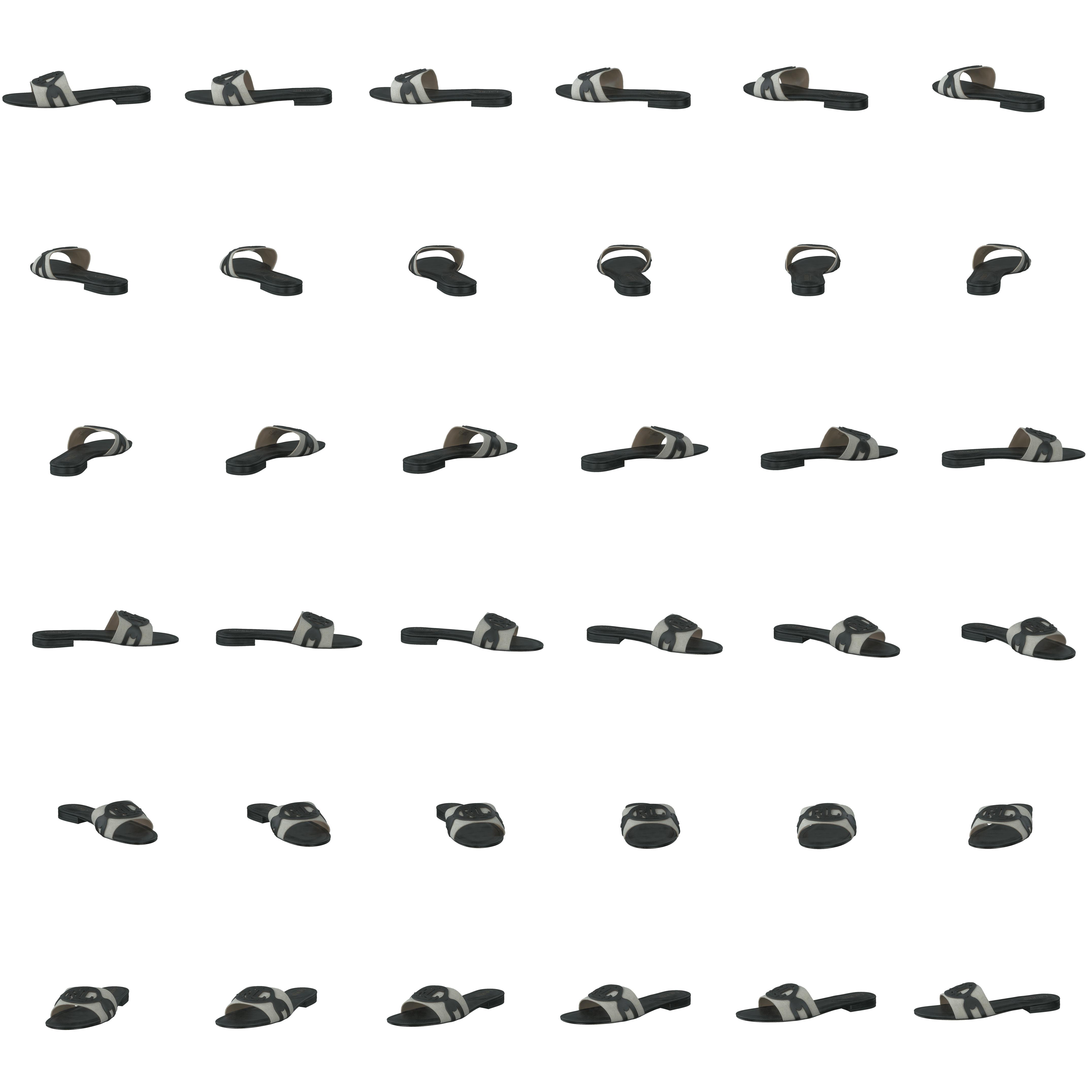 Alegra Canvas-Leather Slide Sandal Natural / Black - Bild 8