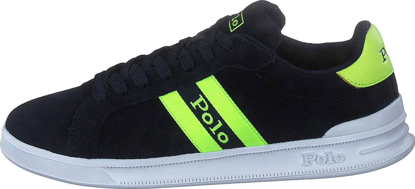 Heritage Court II Suede Sneaker Hunter Navy/Safety Yellow Polo