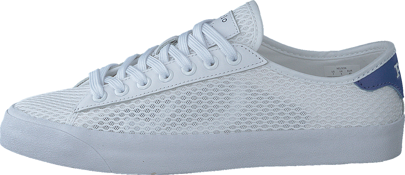 Nelson Leather-Trim Mesh Sneaker White / Liberty