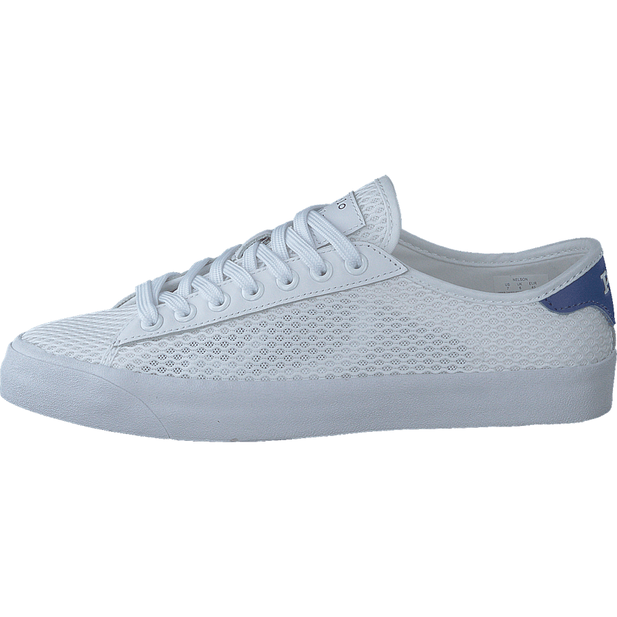 Nelson Leather-Trim Mesh Sneaker White / Liberty