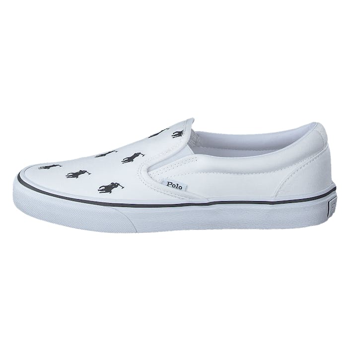 Keaton Allover Pony Slip-On Sneaker White/Black, Male, Buty, Płaskie buty, Sneakersy, Niebieski, EU 43