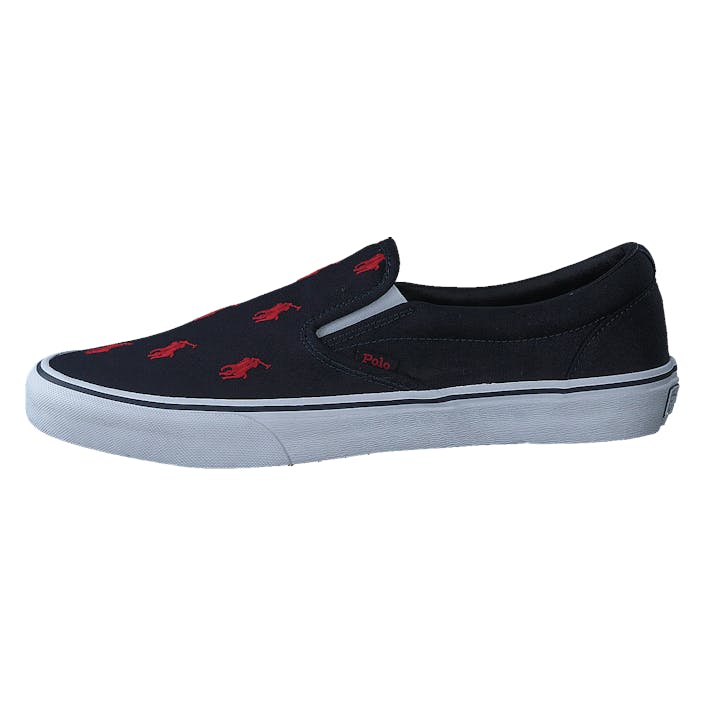 Keaton Allover Pony Slip-On Sneaker Navy/Red, Male, Topánky, Poltopánky, Tenisky, Modrá/Čierna, EU 43