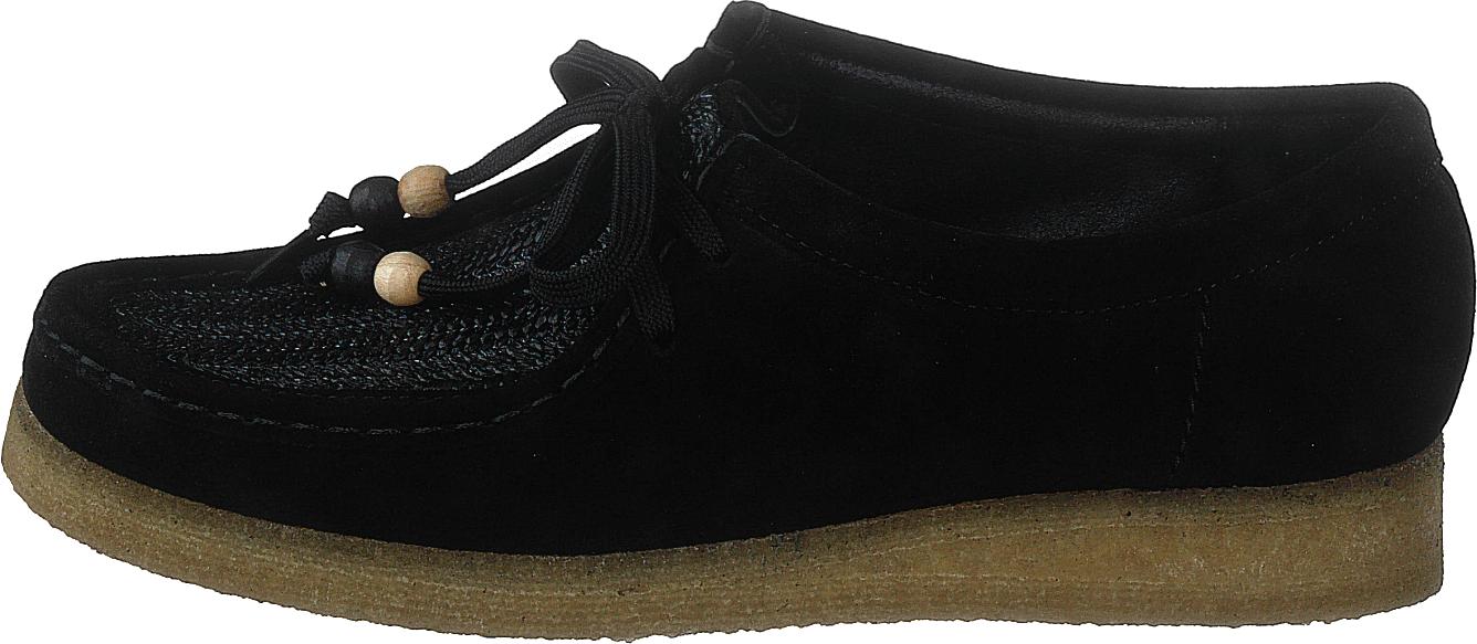 Wallabee Black Raffia, Female, Obuv, Polobotky, společenské boty, Černá, EU 36