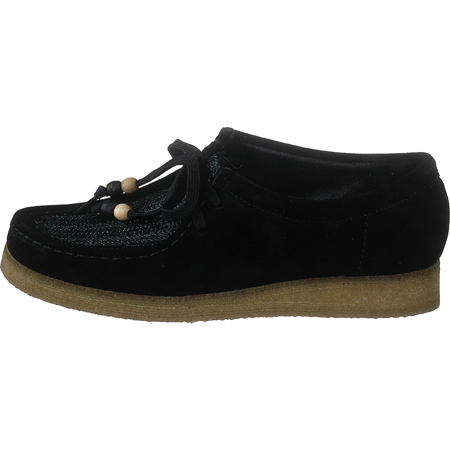 Wallabee Black Raffia