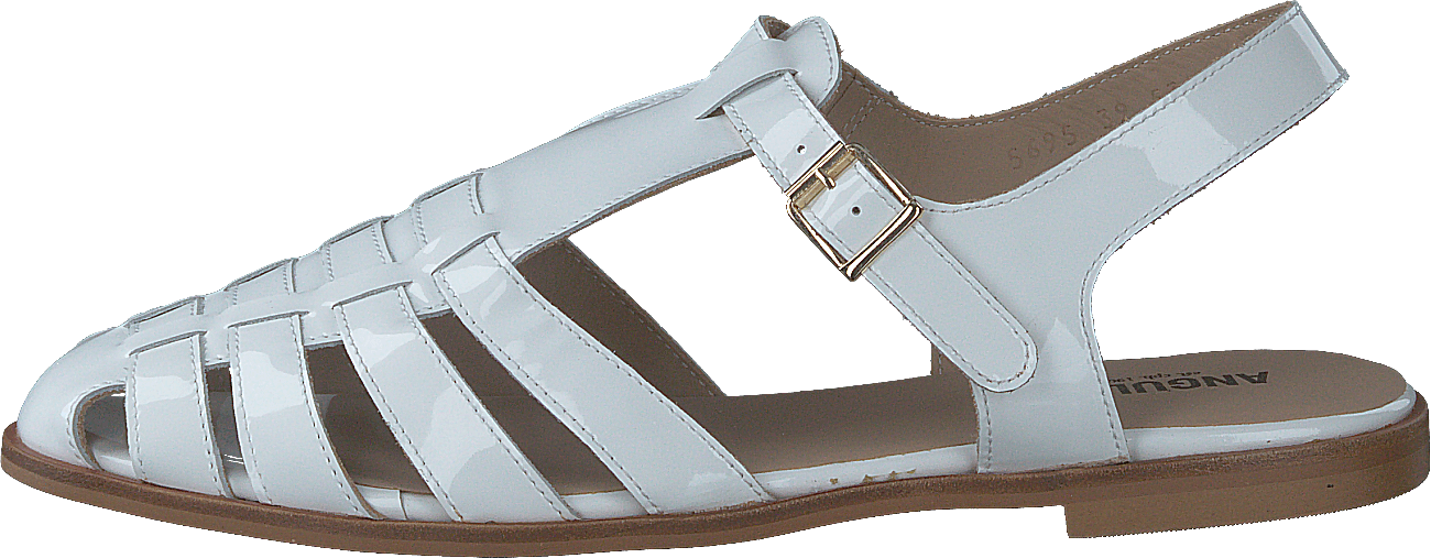 Strap Sandal With Buckle White
