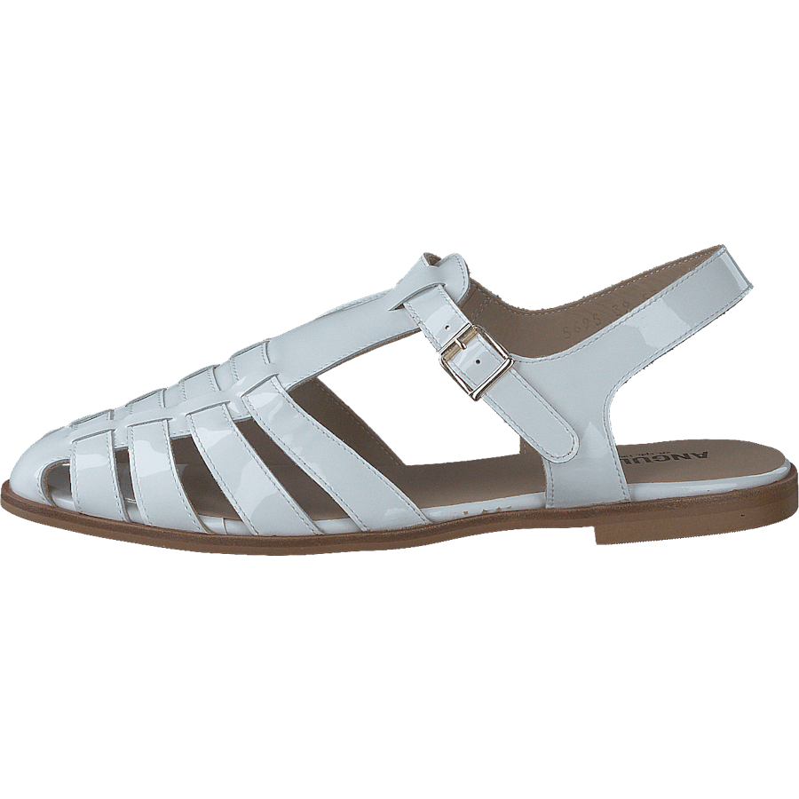Strap Sandal With Buckle White