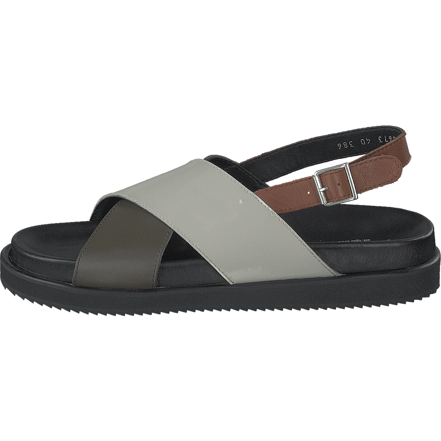Footbed Sandal Black/olive/mint/cognac