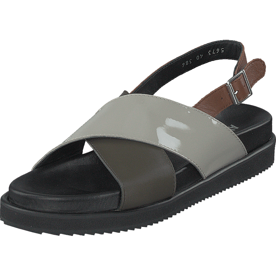 Footbed Sandal Black/olive/mint/cognac - Bild 3