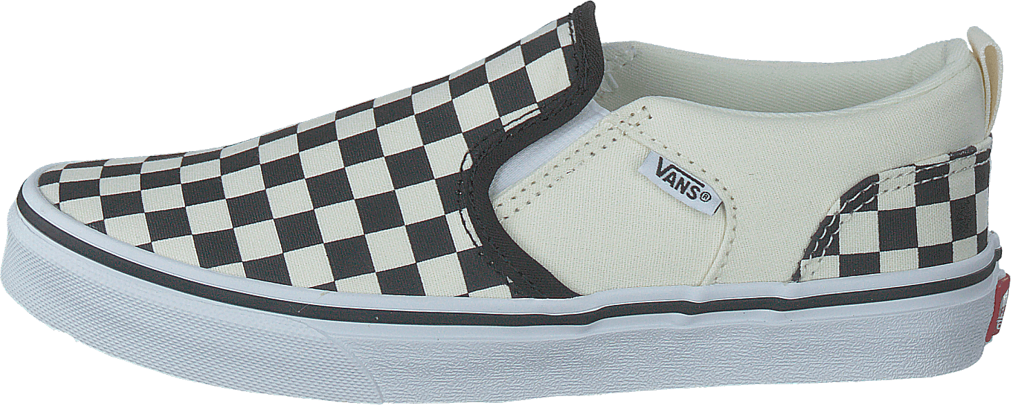 Yt Asher (checkers) Black/natural, Unisex, Shoes, Trainers, slip-on, Grey, UK 3