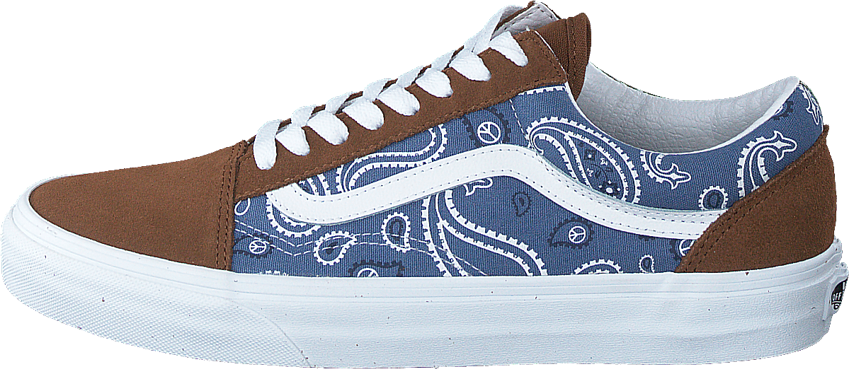 Ua Old Skool (peace Paisley)unitytrwht, Unisex, Topánky, Tenisky, Tenisky, Hnedá/Modrá, EU 46