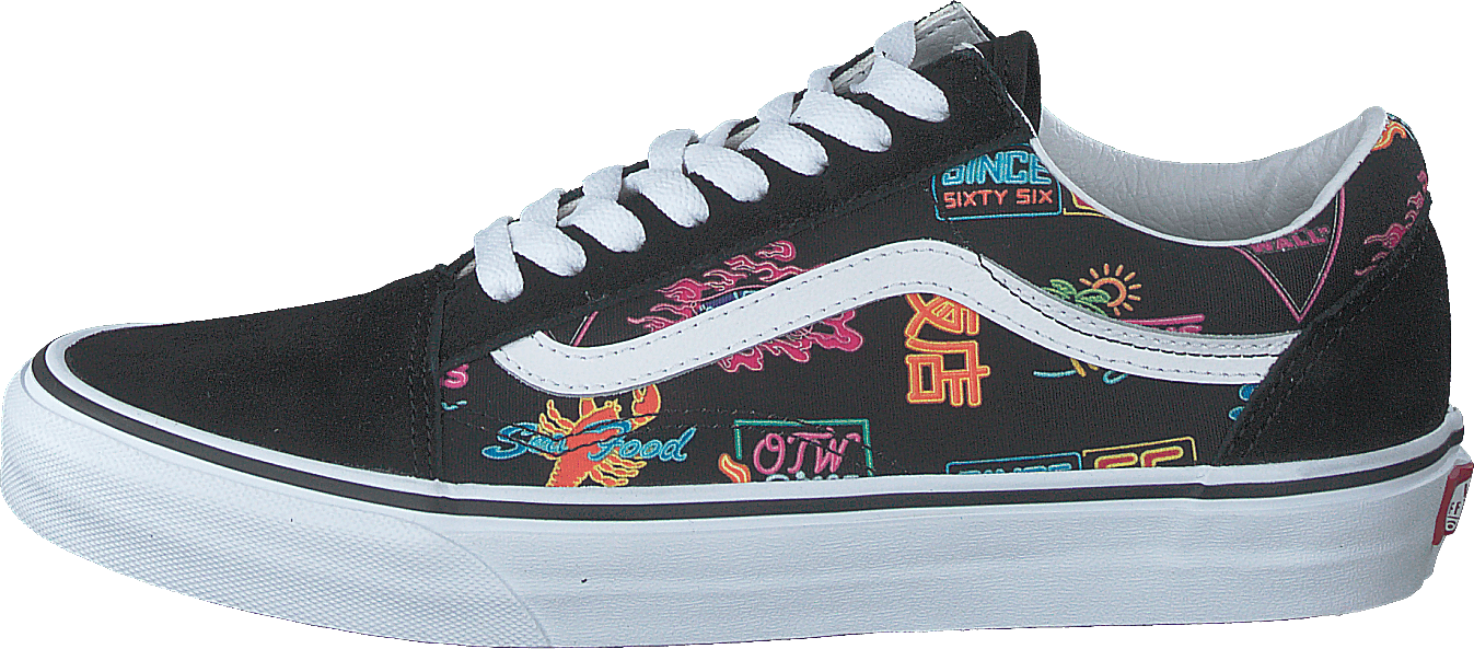 Ua Old Skool (vans Market) Black/neon, Unisex, Skor, Sneakers, Sneakers, Blå, EU 38,5