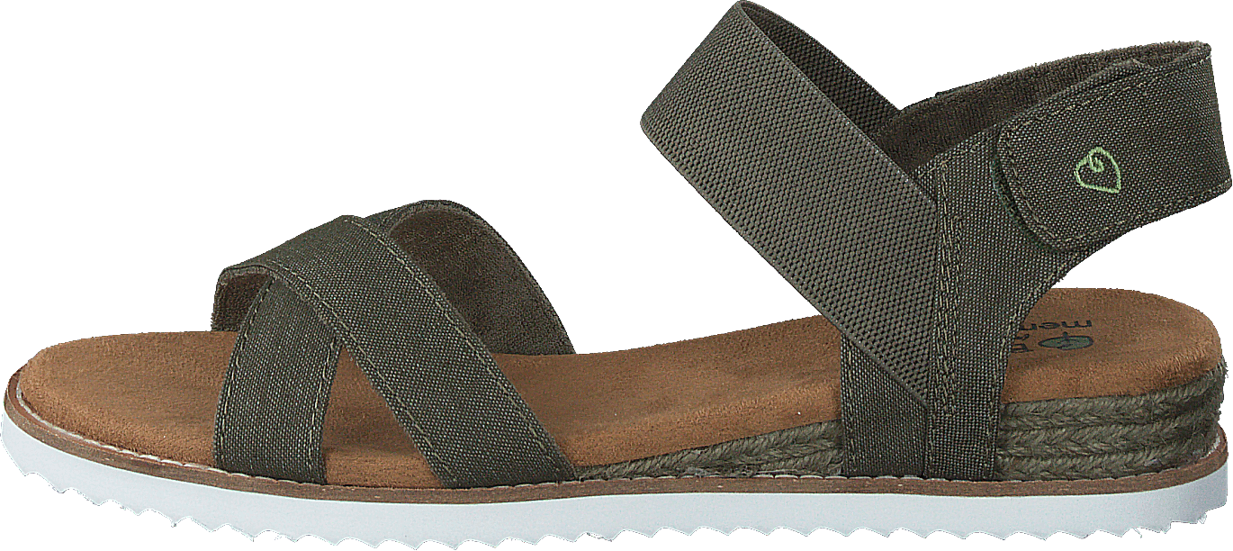 Womens Bobs Desert Kiss - Peak Olv, Female, Shoes, Sandals and Slippers, sandals, Grey/Brown/Green, EU 36