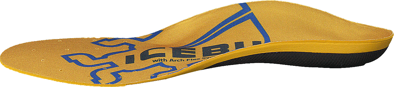 Insoles Slim High Yellow, Unisex, varusteet, Harjoituslaitteet, Ruskea/Keltainen, EU 36