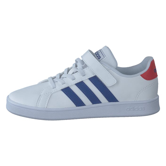 Grand Court El C Ftwwht/royblu/vivred, Unisex, Topánky, Tenisky, Tenisky, Modrá, EU 34