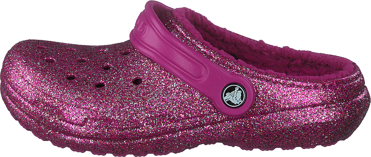 Classic Glitter Lined Clog Kids Fuchsia Fun / Multi