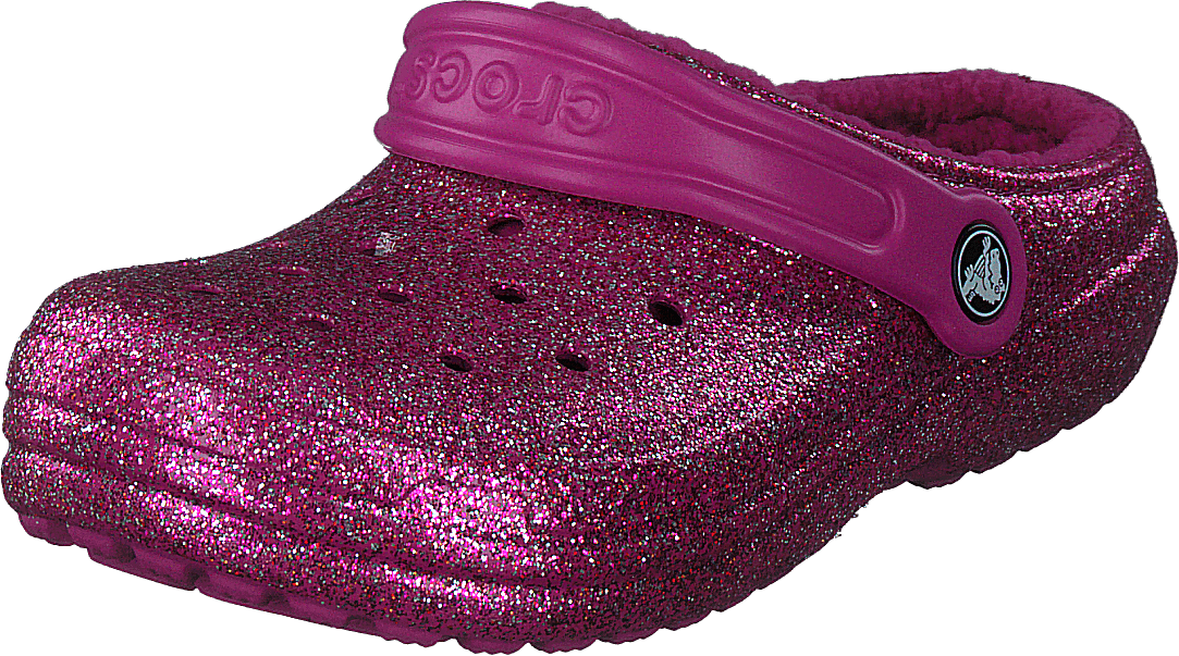 Classic Glitter Lined Clog Kids Fuchsia Fun / Multi