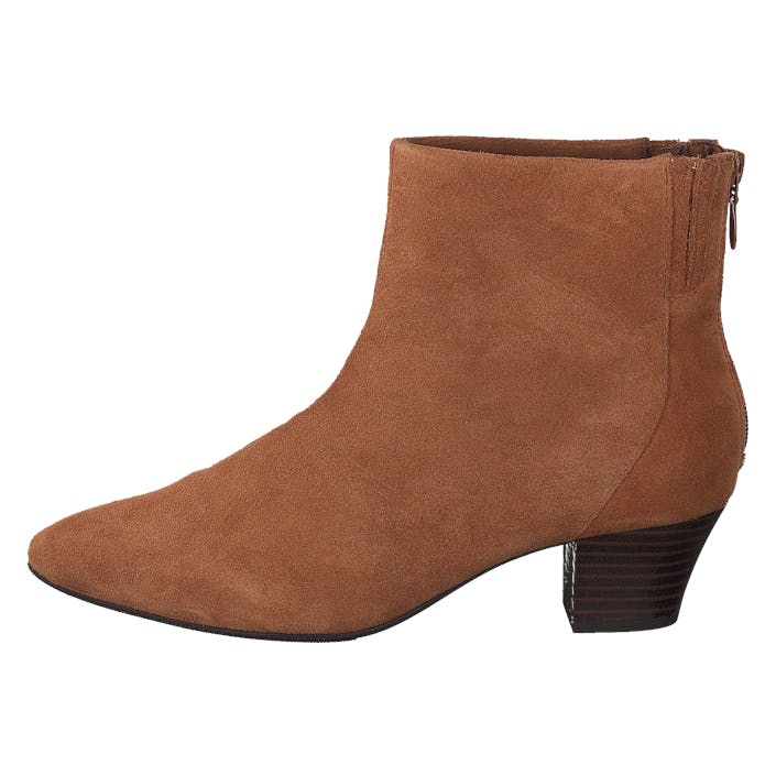 Teresa Boot Dark Tan Suede, Female, Topánky, Čižmy, členkové topánky, Hnedá, EU 37,5