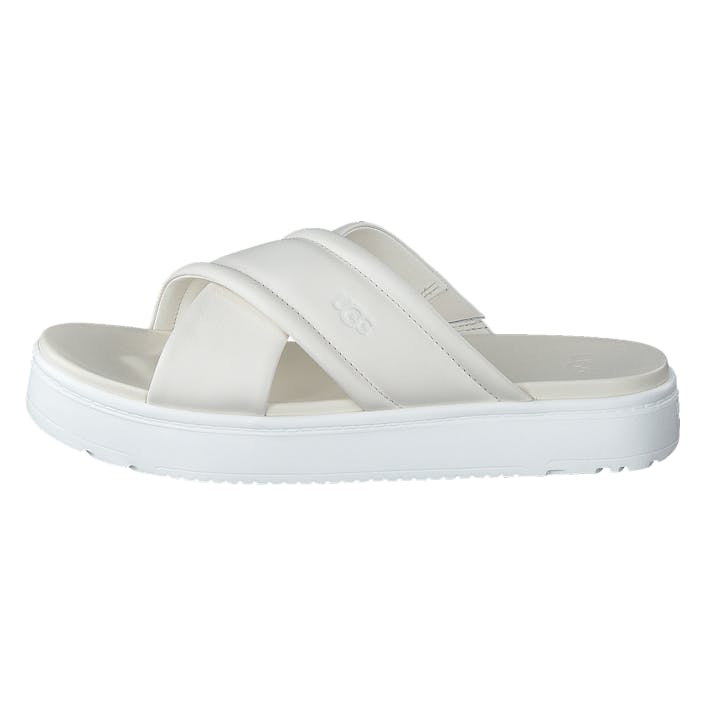 W Zayne Crossband Jasmine Leather, Female, Shoes, Sandals and Slippers, Flip flops, White, EU 39