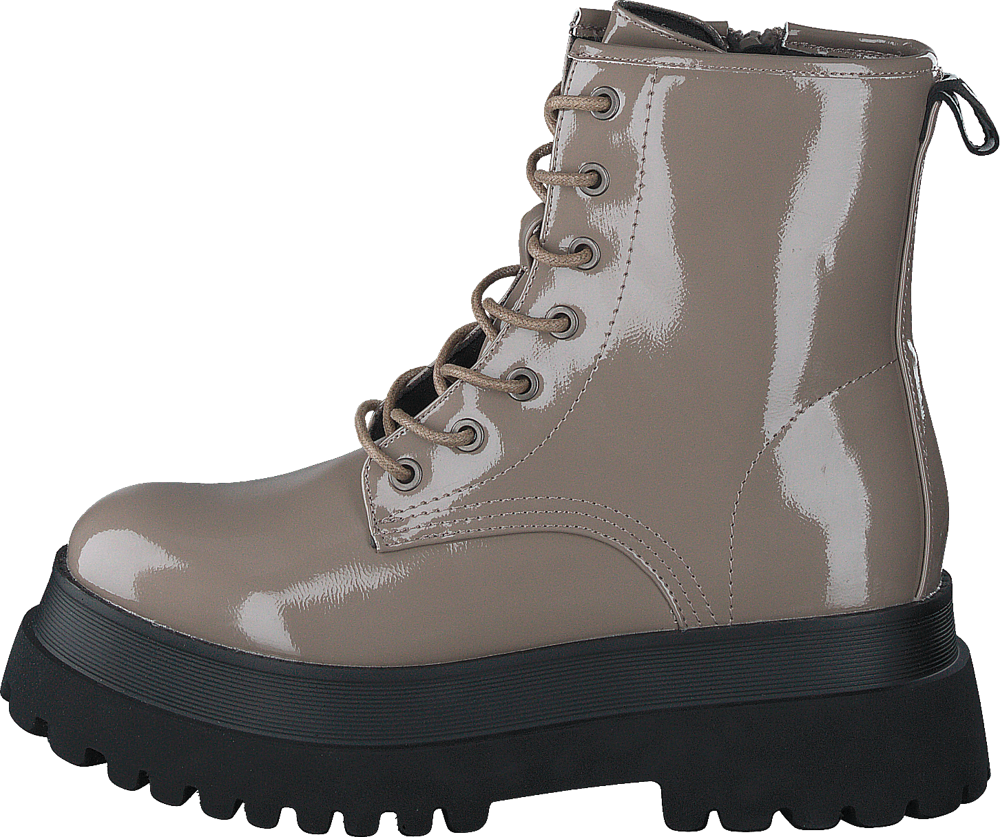 Biagas Laced Up Platform Boot  Taupe