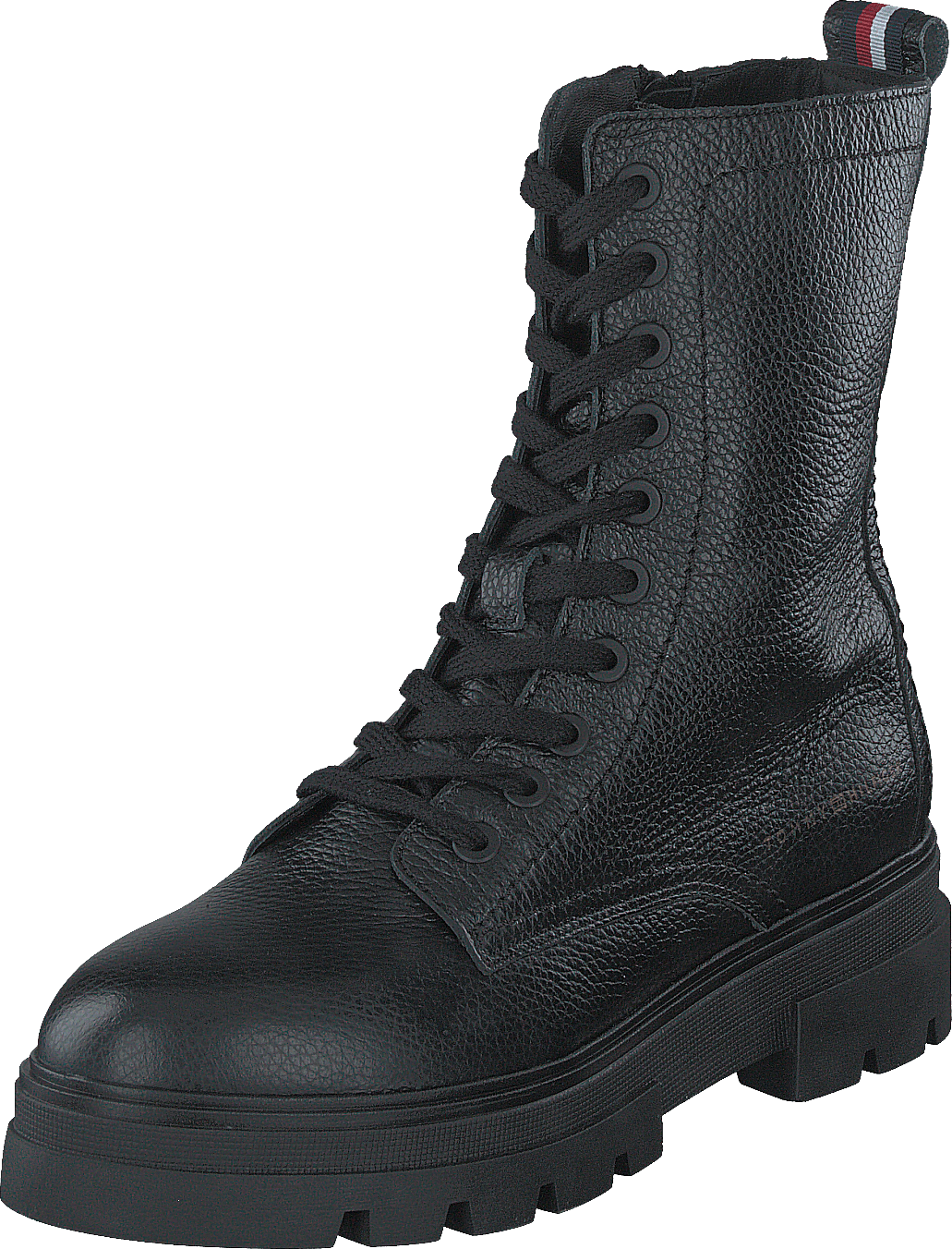 Monochromatic Lace Up Boot Black