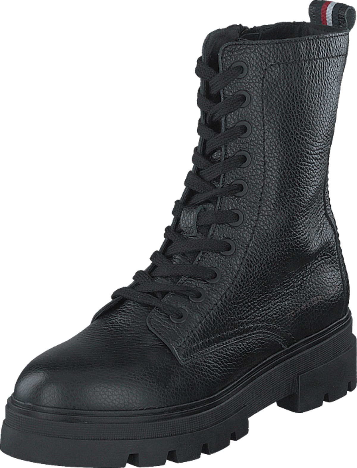 monochromatic lace up boot