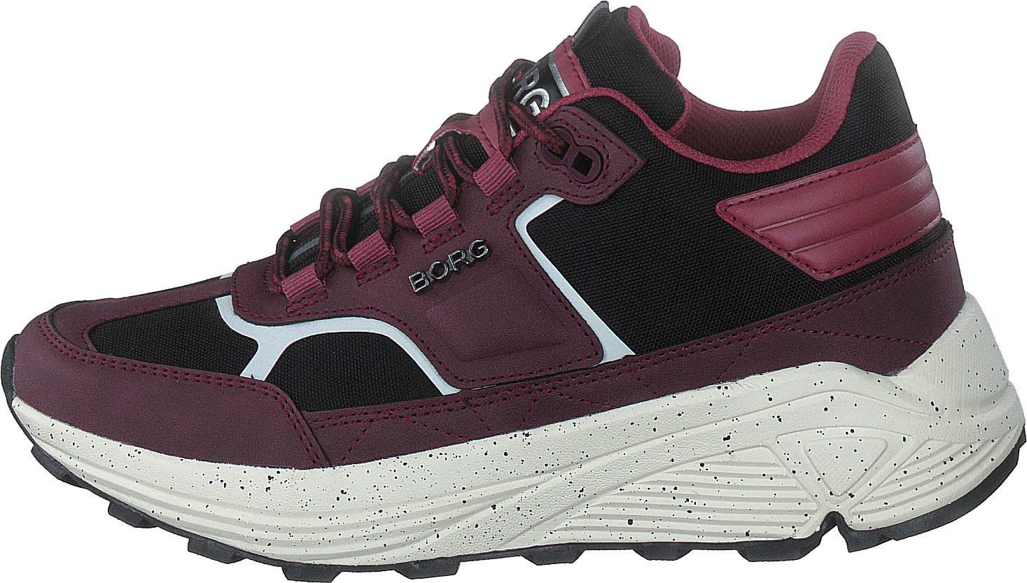 R1300 Mid Blk Spk W Burgundy-black