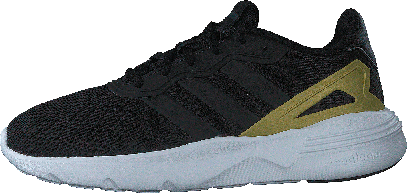 Nebzed Cloudfoam Lifestyle Running Shoes Core Black / Core Black / Goldmt, Female, Shoes, Trainers, Sneakers, Black, EU 40 2/3