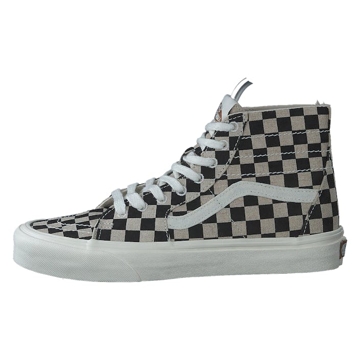 Ua Sk8-hi Tapered Eco Theory Checkerboard, Unisex, Shoes, Trainers, high-top sneakers, Grey, EU 42