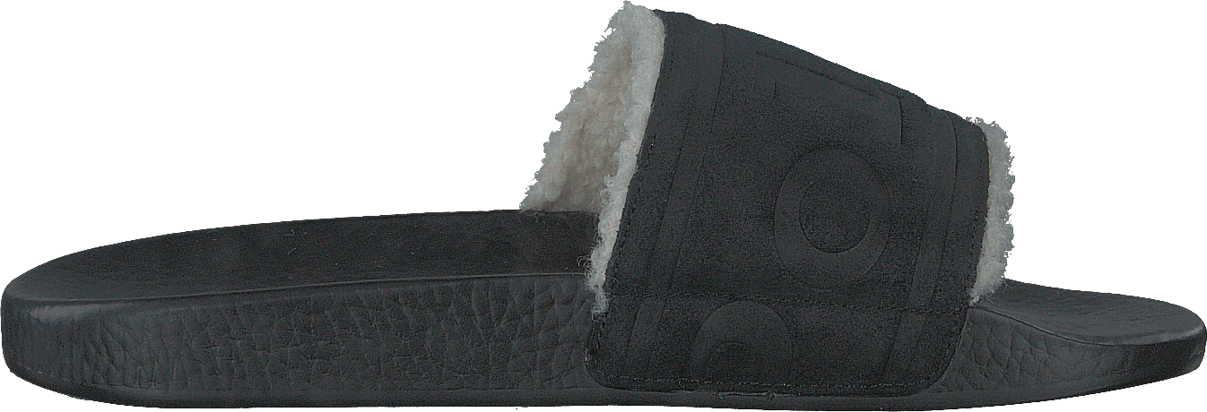 Faux-Shearling–Lined Suede Slide Black - Bild 2